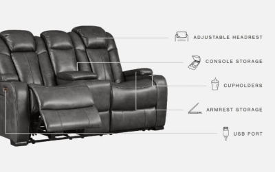 Turbulance Power Reclining Sofa & Loveseat