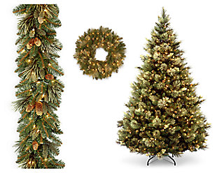 National Tree Company National Tree Carolina Pine Christmas Bundle with 6.5 ft Tree, , large