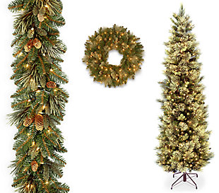 National Tree Company National Tree Carolina Pine Christmas Bundle with 9 ft Slim Tree, , large