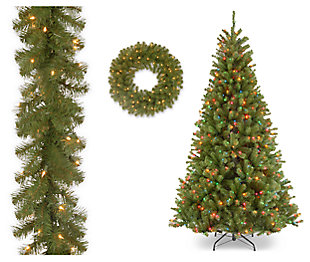 National Tree Company National Tree North Valley Spruce Christmas Bundle with 6.5 ft Multicolor Light Tree, , large