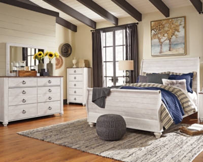 willowton 5-piece queen master bedroom | ashley furniture homestore