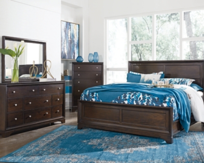 Ashley balinder 5 piece queen sleigh bedroom set on sale in medium