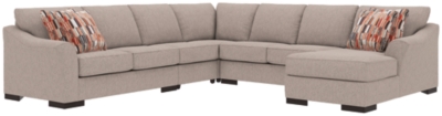 Bantry Nuvella® 5-Piece Sectional and Pillows, Slate, large