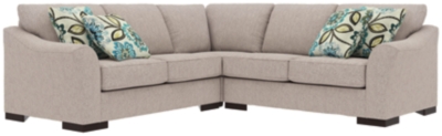 Bantry Nuvella® 3-Piece Sectional and Pillows, Slate, large
