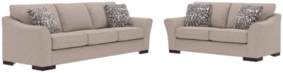 Bantry Nuvella® Sofa, Loveseat and Pillows, Slate, large