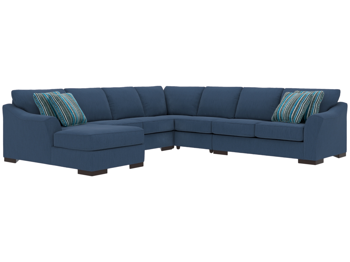 Bantry Nuvella 5 Piece Sectional and Pillows Ashley