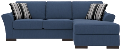 Bantry Nuvella® 2-Piece Sectional and Pillows, Indigo, large