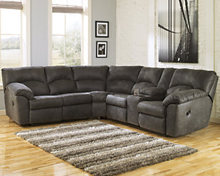 Tambo 2-Piece Reclining Sectional, Pewter, rollover