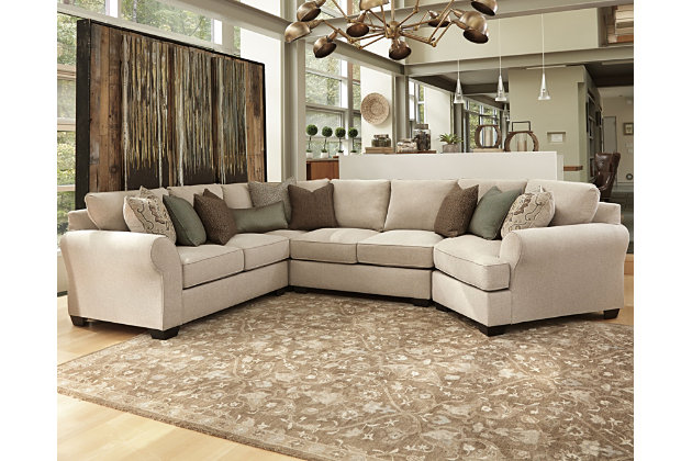 wilcot 4-piece sectional with cuddler | ashley furniture
