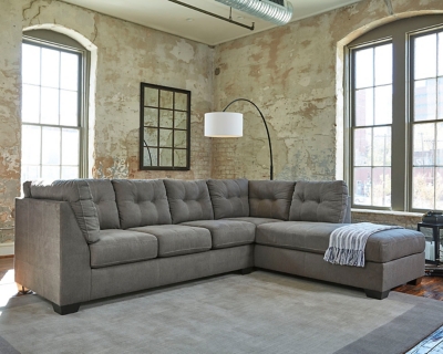 Pitkin 2-Piece Sectional with Chaise, Slate, rollover