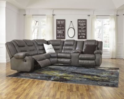 Walgast 2-Piece Reclining Sectional, Gray, large