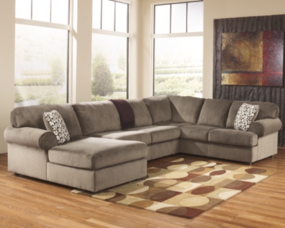 Jessa Place 3 Piece Sectional With Ottoman Ashley Furniture