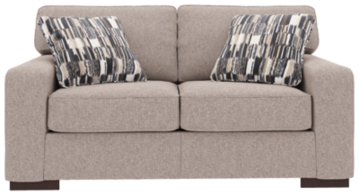 Ashlor Nuvella® Loveseat and Pillows | Ashley