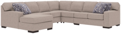 Ashlor Nuvella® 5-Piece Sectional and Pillows, Slate, large