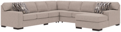 Ashlor Nuvella® 5-Piece Sectional and Pillows, Slate, large