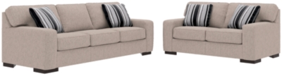 Ashlor Nuvella® Sofa, Loveseat and Pillows, Slate, large