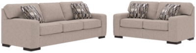 Ashlor Nuvella® Sofa, Loveseat and Pillows, Slate, large