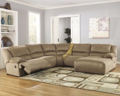 Hogan 5 Piece Reclining Sectional With Chaise Ashley Furniture