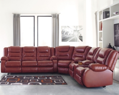 Vacherie 3-Piece Reclining Sectional, Salsa, rollover