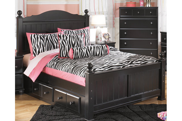 jaidyn full poster bed with storage | ashley furniture homestore