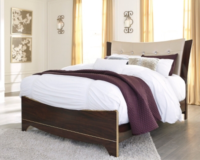 lenmara queen upholstered panel bed | ashley furniture homestore