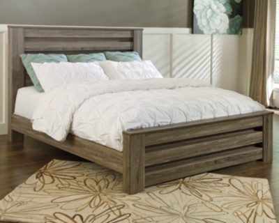 Zelen King Panel Bed, Warm Gray