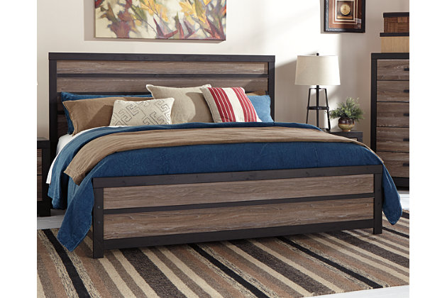 Harlinton Queen Panel Bed Ashley, Ashley Key Town King Panel Bed