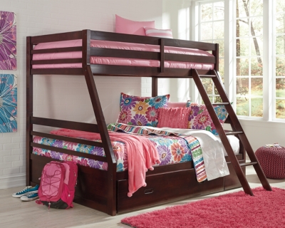 Halanton Twin Over Full Bunk Bed With 1 Large Storage Drawer