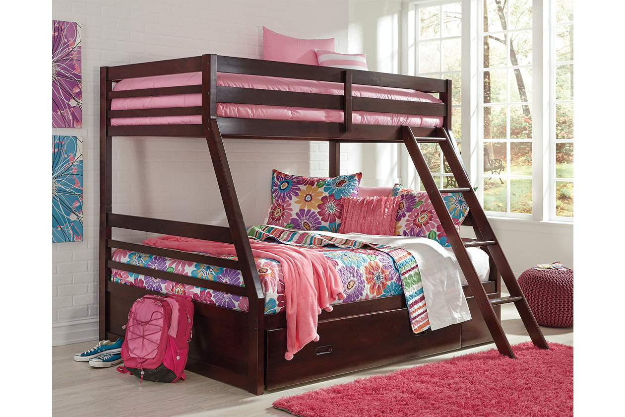 Halanton Twin Over Full Bunk Bed With 1, Bunk Bed Over Full