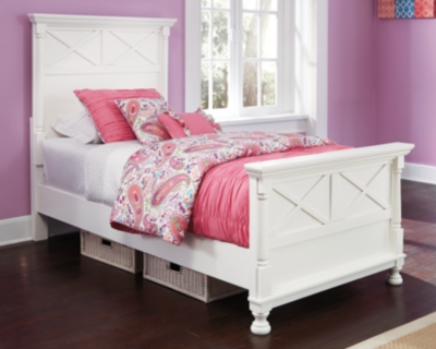 Kaslyn Twin Panel Bed, White, large