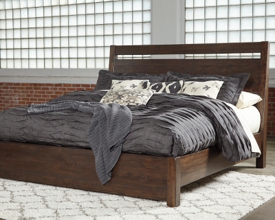 Starmore King Panel Bed with Mattress, Brown, large