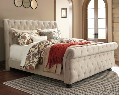 Willenburg California King Upholstered Sleigh Bed Ashley Furniture Homestore