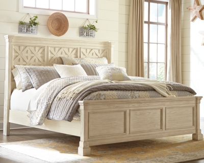 Bolanburg California King Panel Bed, Antique White, large