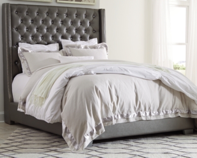 Coralayne King Upholstered Bed, Gray, large