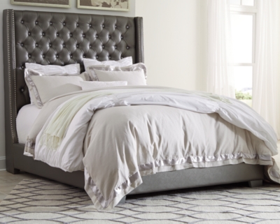 Coralayne Queen Upholstered Bed, Gray, large