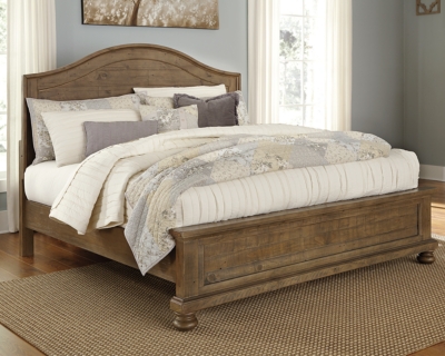 Trishley Queen Panel Bed, Light Brown, large