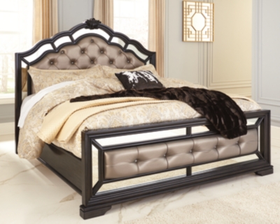 Quinshire Cal King Panel Bed, Dark Brown, large