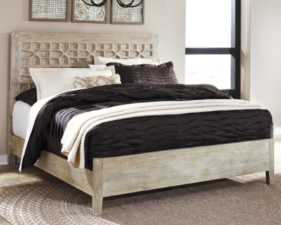 Teganville king panel deals bed