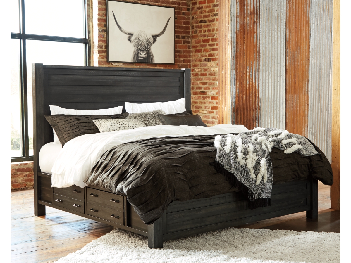 Ashley furniture queen on sale storage bed