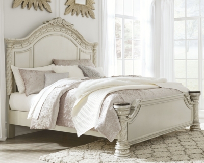 Cassimore Queen Panel Bed, Pearl Silver, large
