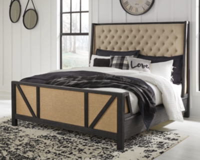 Grindleburg Queen Panel Bed, Light Brown, large