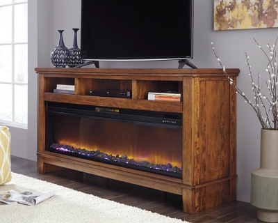 Ralene 65" TV Stand with Electric Fireplace, , large