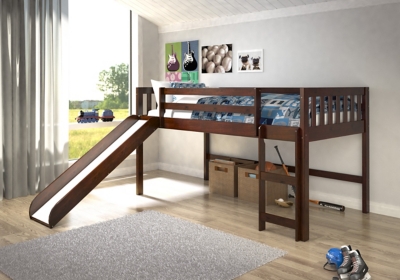 kids loft bed with slide