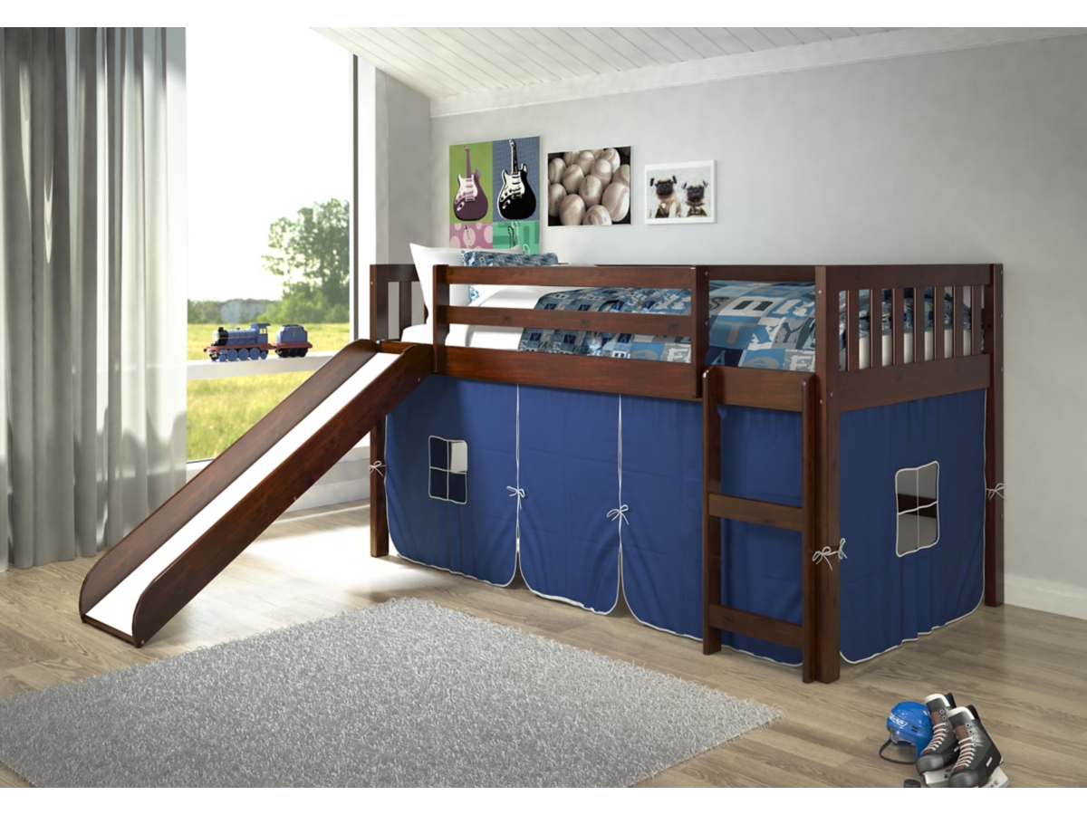 Donco fashion loft bed with slide