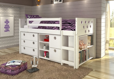 Donco Circles Twin Low Loft Bed Set