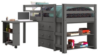 ashley loft bed with desk