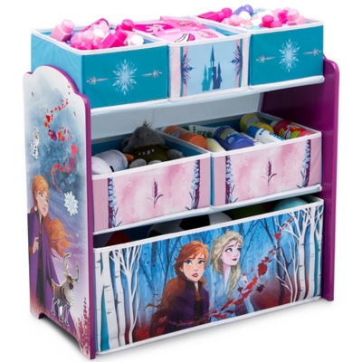 Disney frozen ii chair desk online with storage bin by delta children