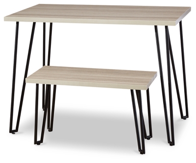 Blariden Desk with Bench, Brown/Black, large