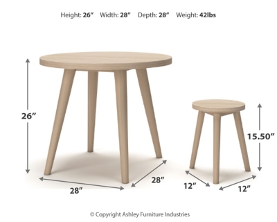 Blariden Table and Chairs (Set of 5), Natural, large