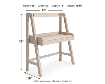 Blariden Desk with Hutch, Natural, large